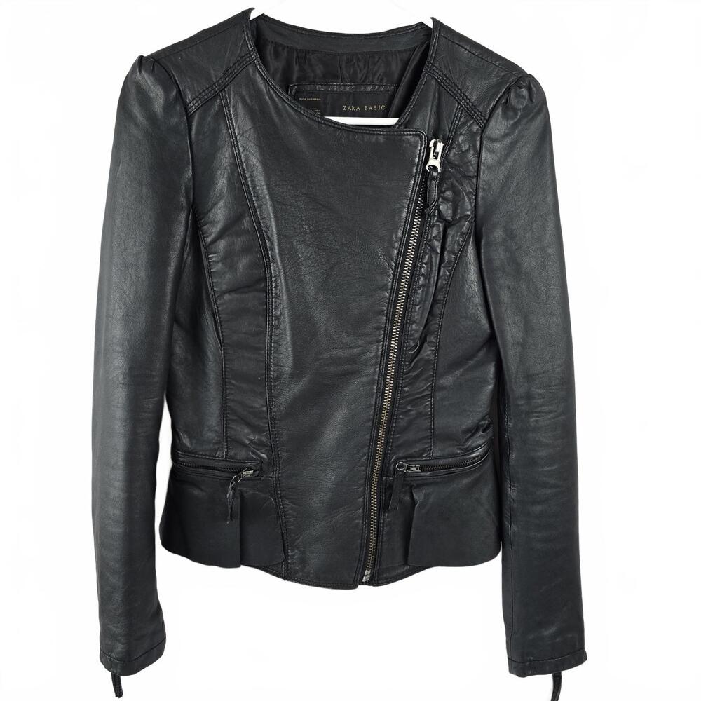 Zara Lambskin Leather Jacket - Stylish & Versatile
